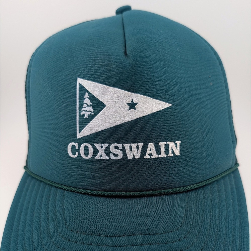Vintage Maine Flag Coxswain Sailing 90s Foam‎ Trucker Snapback Hat Cap - Picture 2 of 10